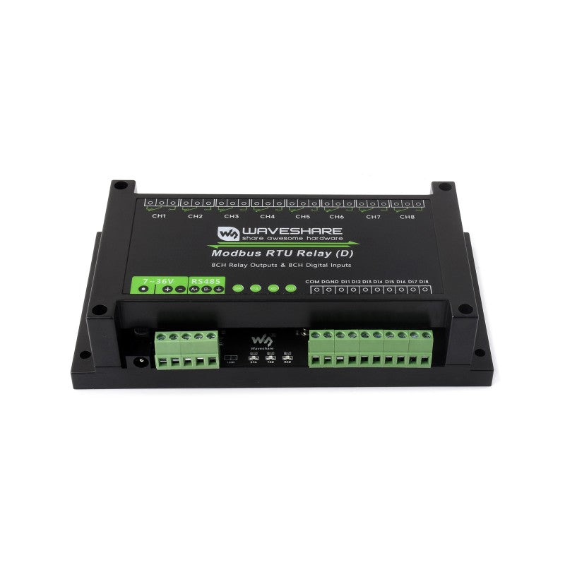 26517 - Relais Modbus RTU 8 relais + 8 entrées - Waveshare