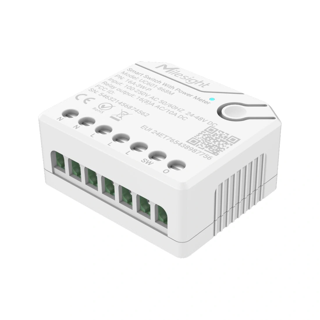 Rendu constructeur Milesight UC601-868M contact alimenté, mesure électrique – variante livrée à confirmer